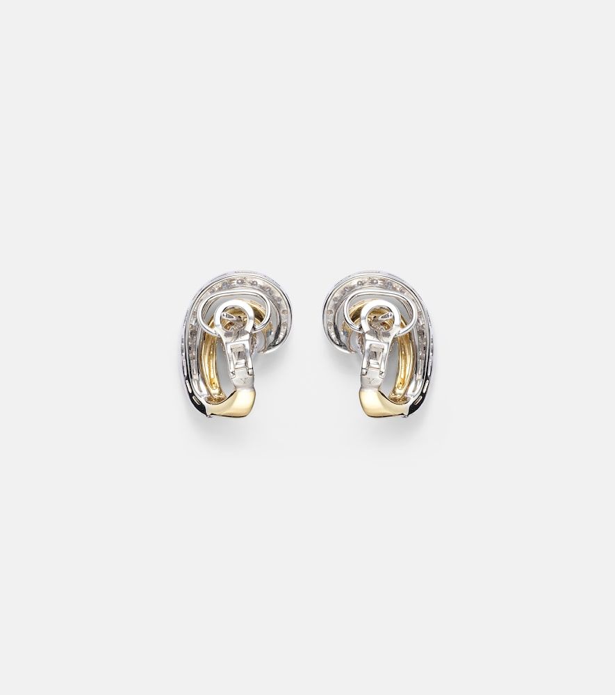 Pendientes Golden Strada de oro amarillo y blanco de 18 ct con diamantes - Yeprem - Modalova