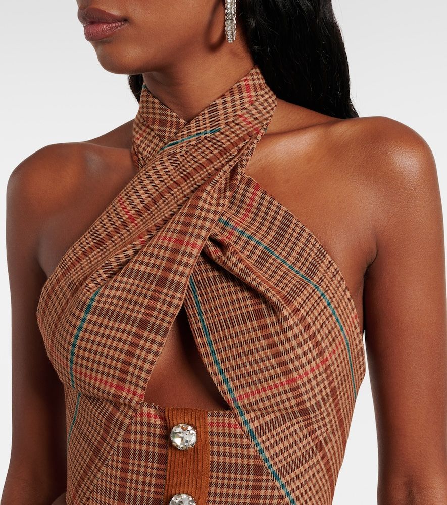 Top de mezcla de lana con cuello halter - Area - Modalova
