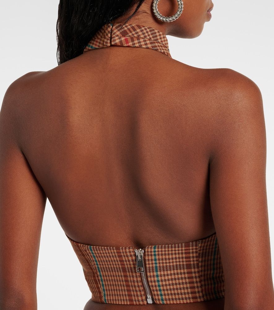 Top de mezcla de lana con cuello halter - Area - Modalova