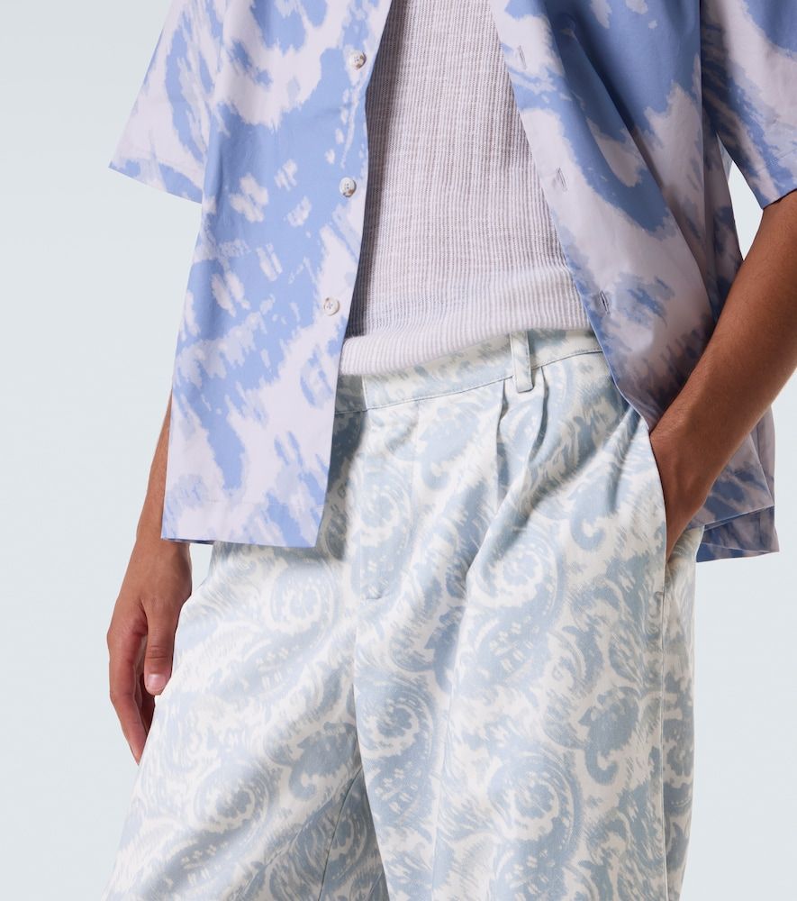 Pantalones anchos en mezcla de algodón estampados - Commas - Modalova