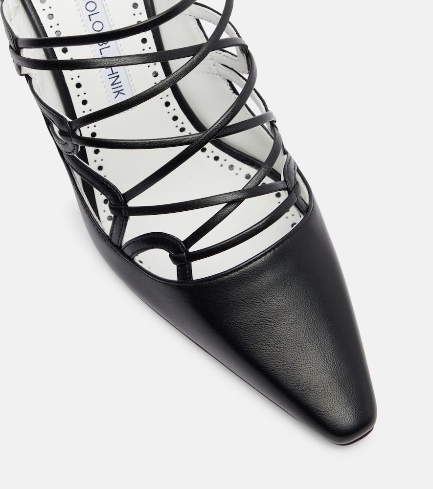 Sandalen Netas 90 aus Leder - Manolo Blahnik - Modalova