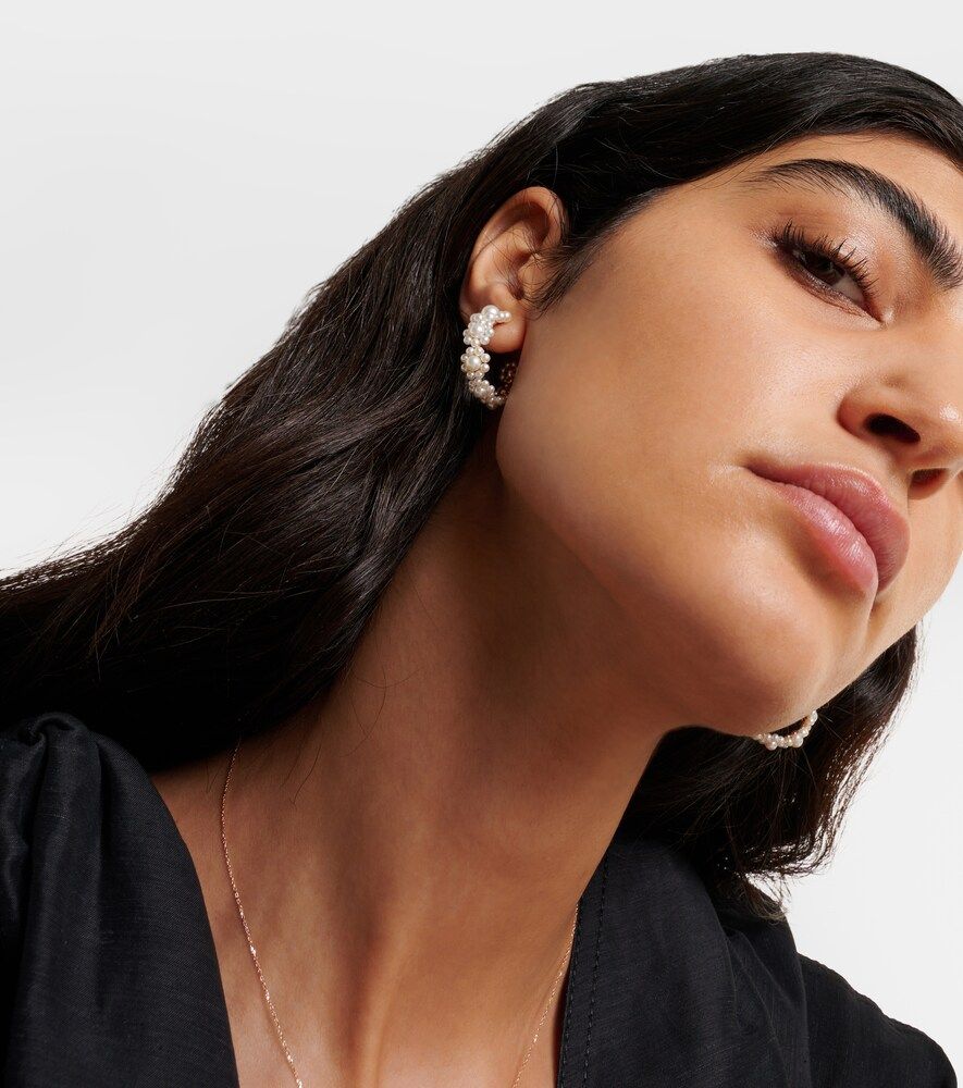 Pendientes Jardin Boucle de oro de 14 ct con perlas de agua dulce - Sophie Bille Brahe - Modalova