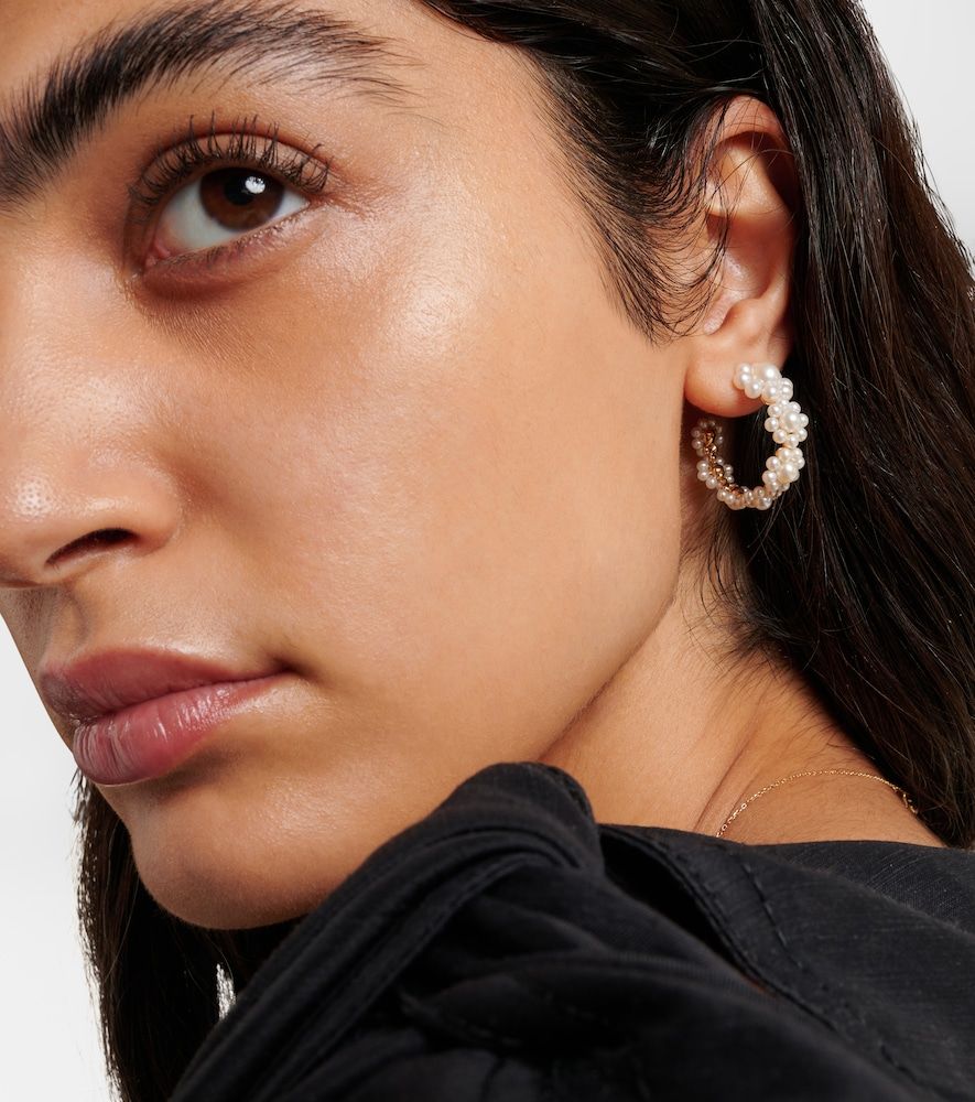 Pendientes Jardin Boucle de oro de 14 ct con perlas de agua dulce - Sophie Bille Brahe - Modalova