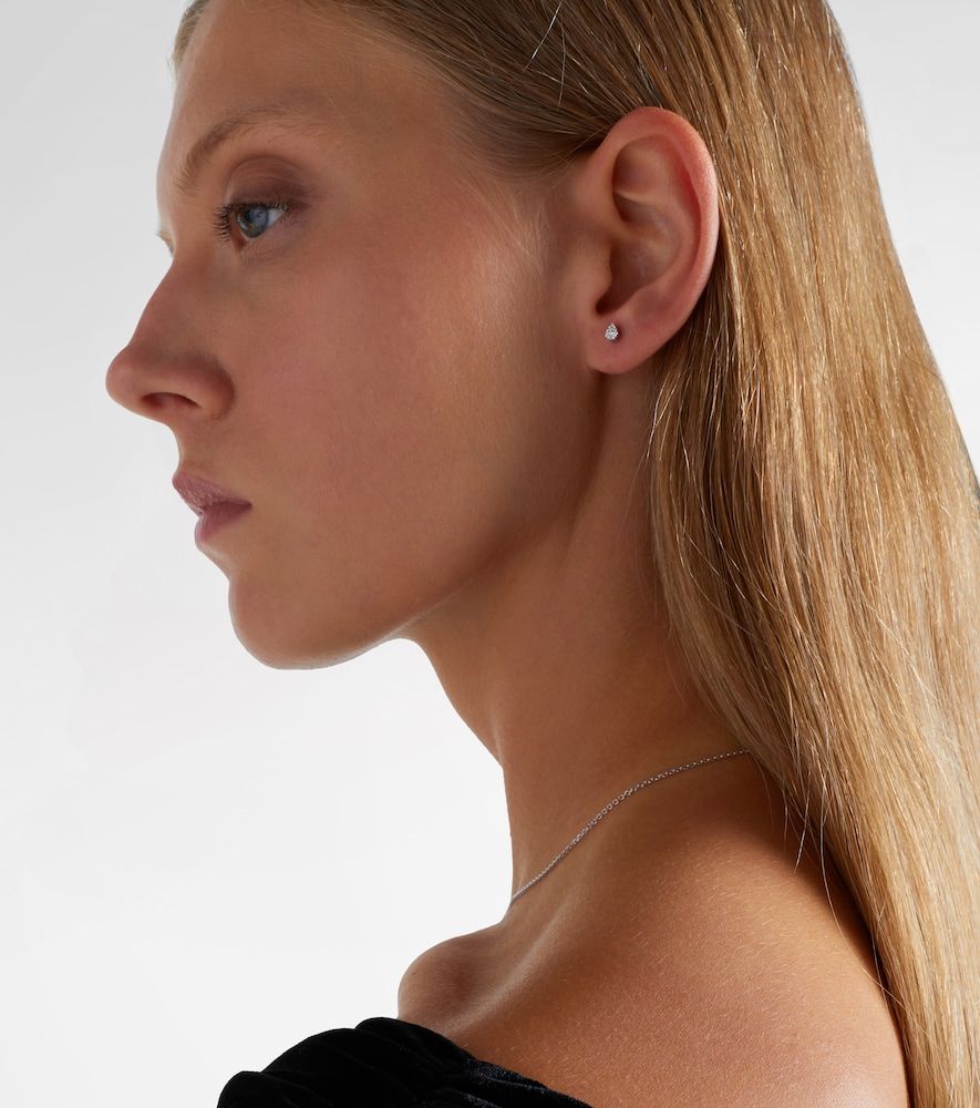 Persée Orecchino singolo Piercing in oro bianco 18kt con diamanti - Persee - Modalova