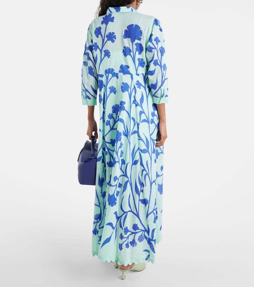Vestido largo de algodón estampado - Juliet Dunn - Modalova