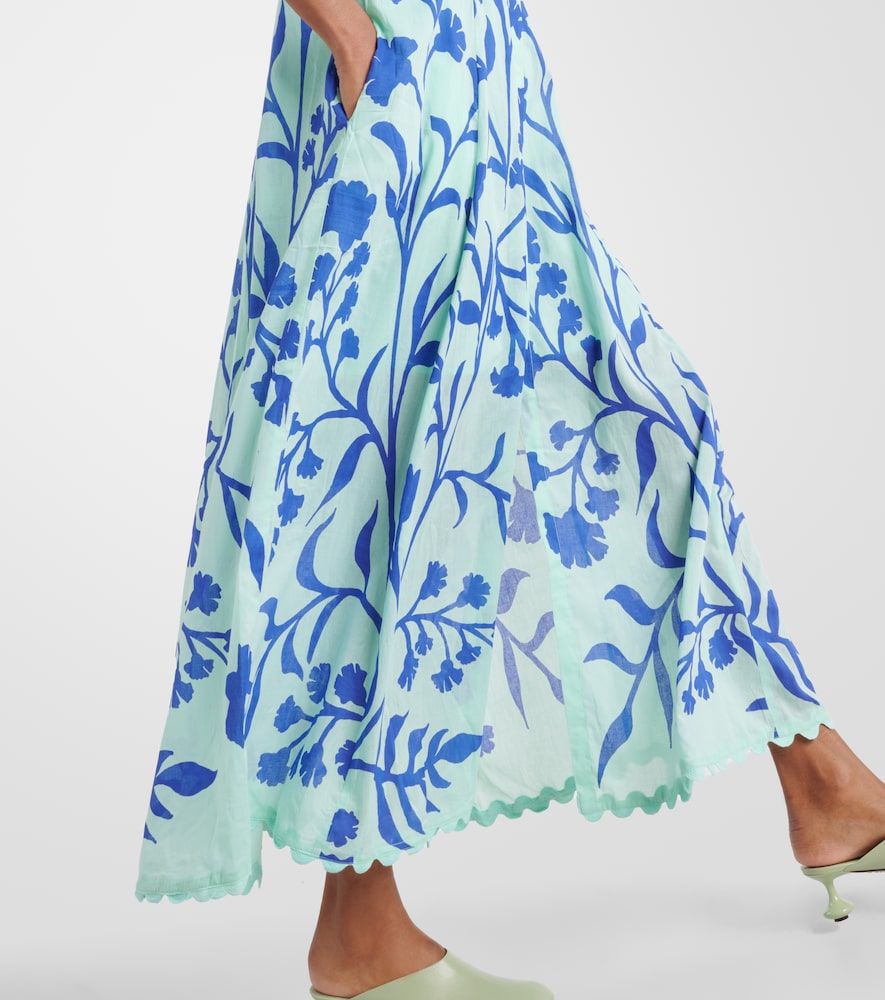 Vestido largo de algodón estampado - Juliet Dunn - Modalova