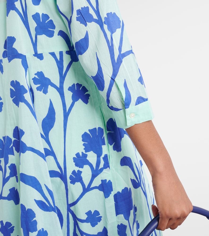 Vestido largo de algodón estampado - Juliet Dunn - Modalova