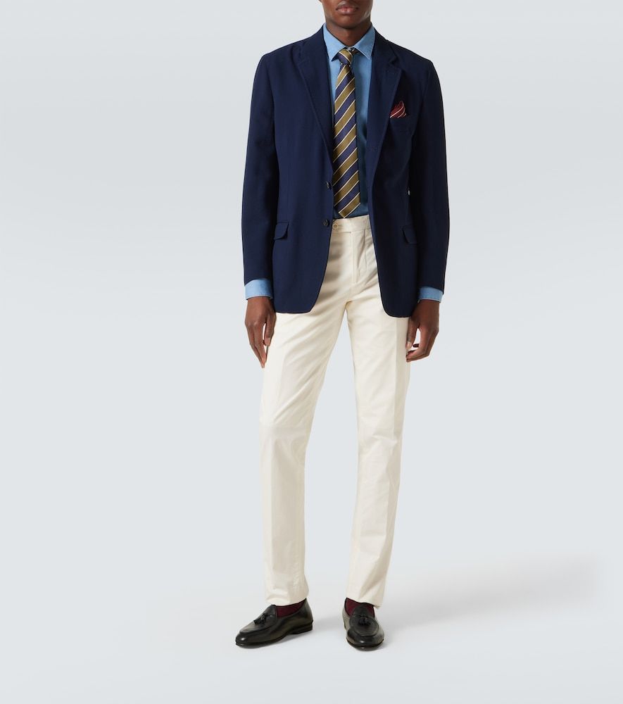 Striped single-breasted wool blazer - Rubinacci - Modalova