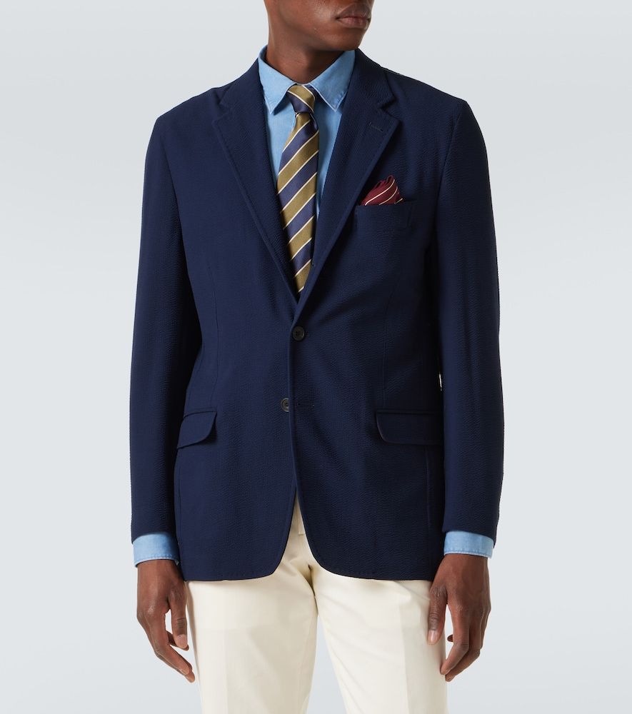 Striped single-breasted wool blazer - Rubinacci - Modalova