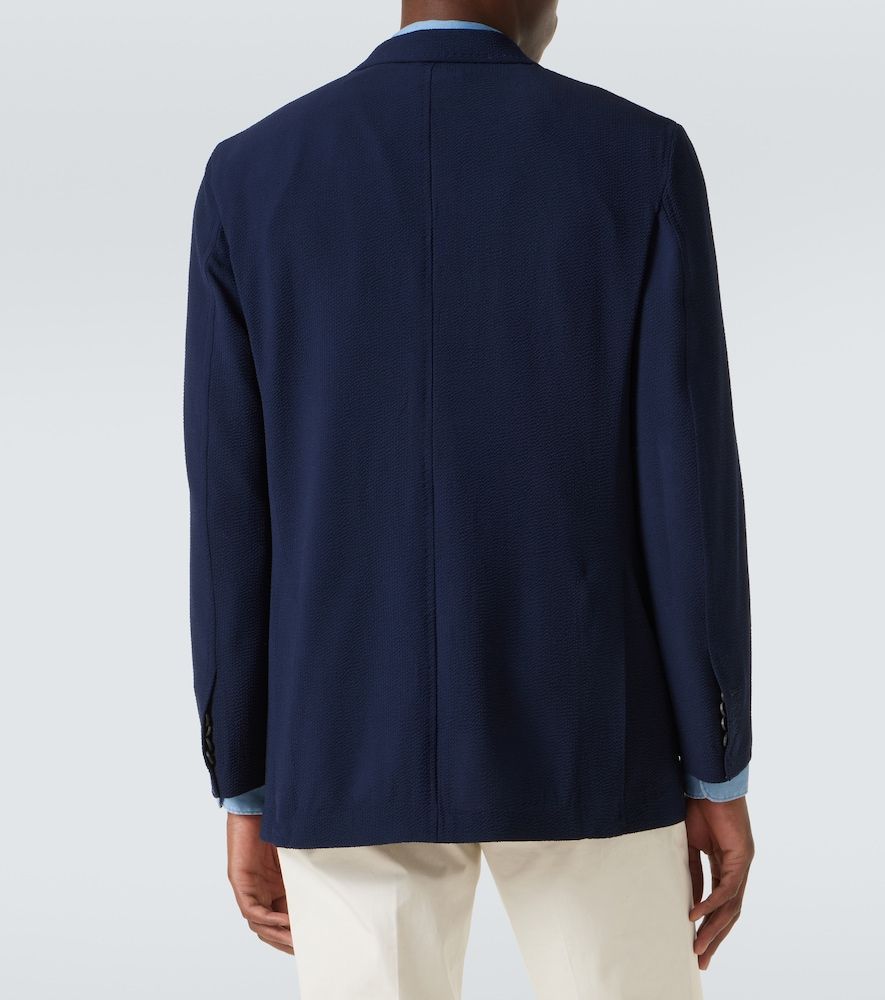 Striped single-breasted wool blazer - Rubinacci - Modalova