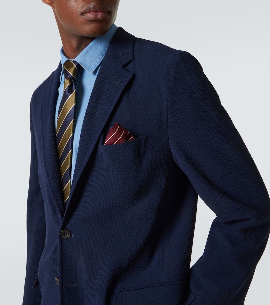 Striped single-breasted wool blazer - Rubinacci - Modalova