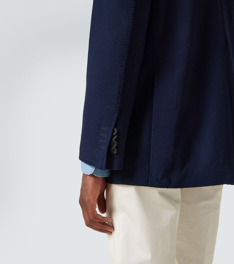 Striped single-breasted wool blazer - Rubinacci - Modalova