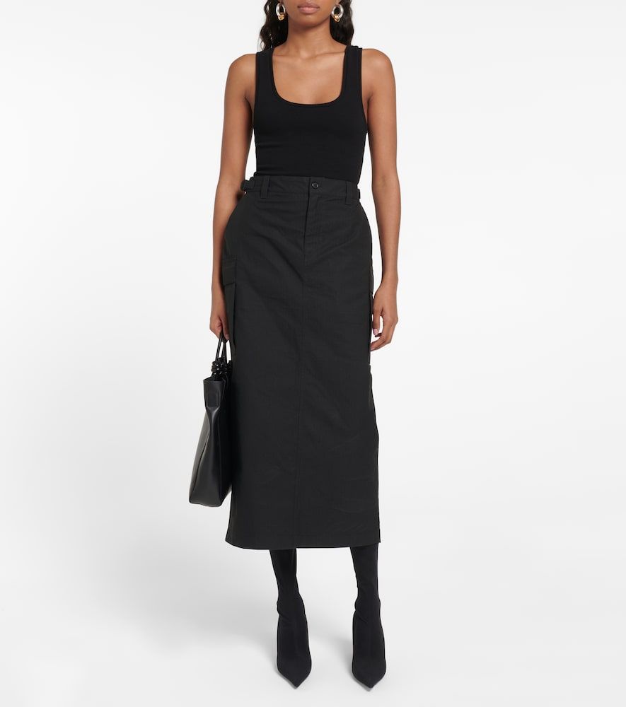 Cotton cargo midi skirt - Wardrobe.NYC - Modalova