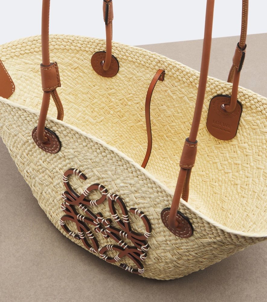 Bolso cesta Small con piel y anagrama - Loewe - Modalova