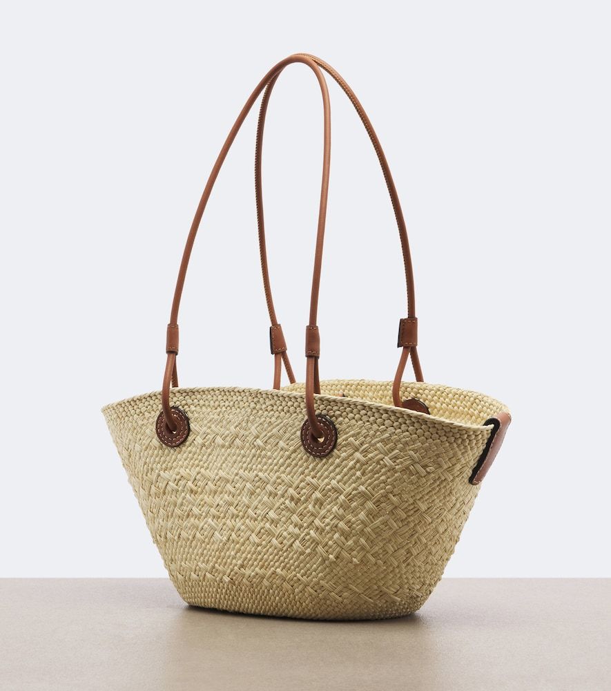 Bolso cesta Small con piel y anagrama - Loewe - Modalova