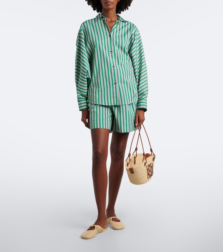Bolso cesta Small con piel y anagrama - Loewe - Modalova