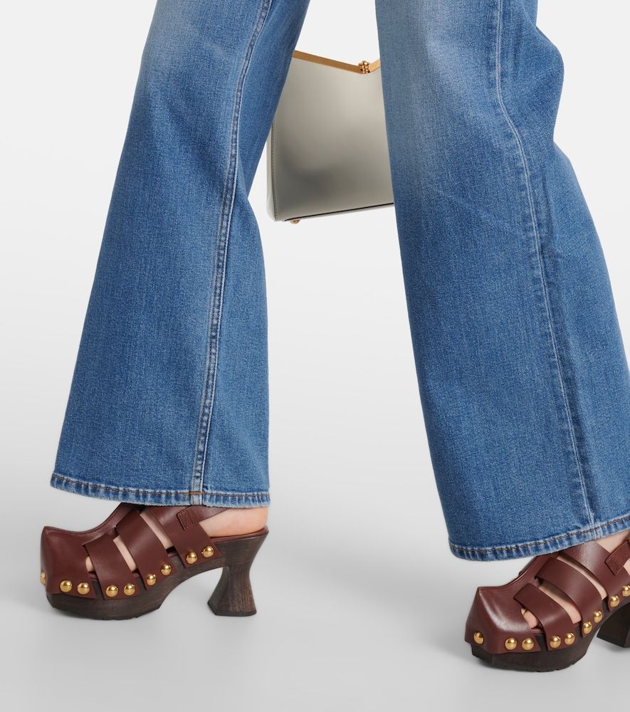 Jeans a gamba larga e vita media - Re/Done - Modalova
