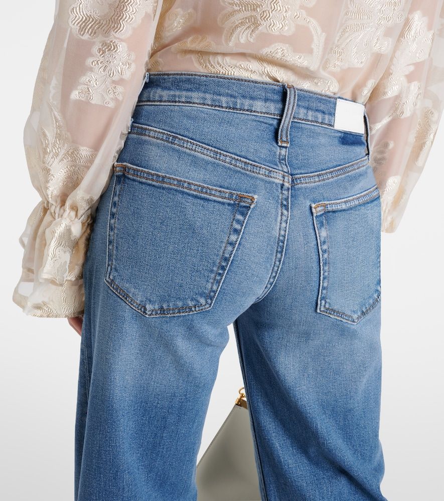 Jeans a gamba larga e vita media - Re/Done - Modalova