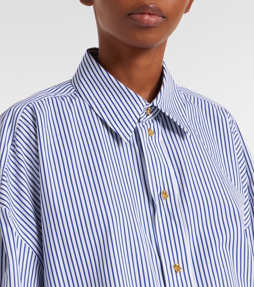 Striped cotton poplin shirt - Bottega Veneta - Modalova
