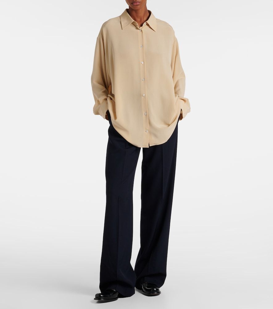 Pantalones anchos Virgil de gabardina de lana - The Row - Modalova