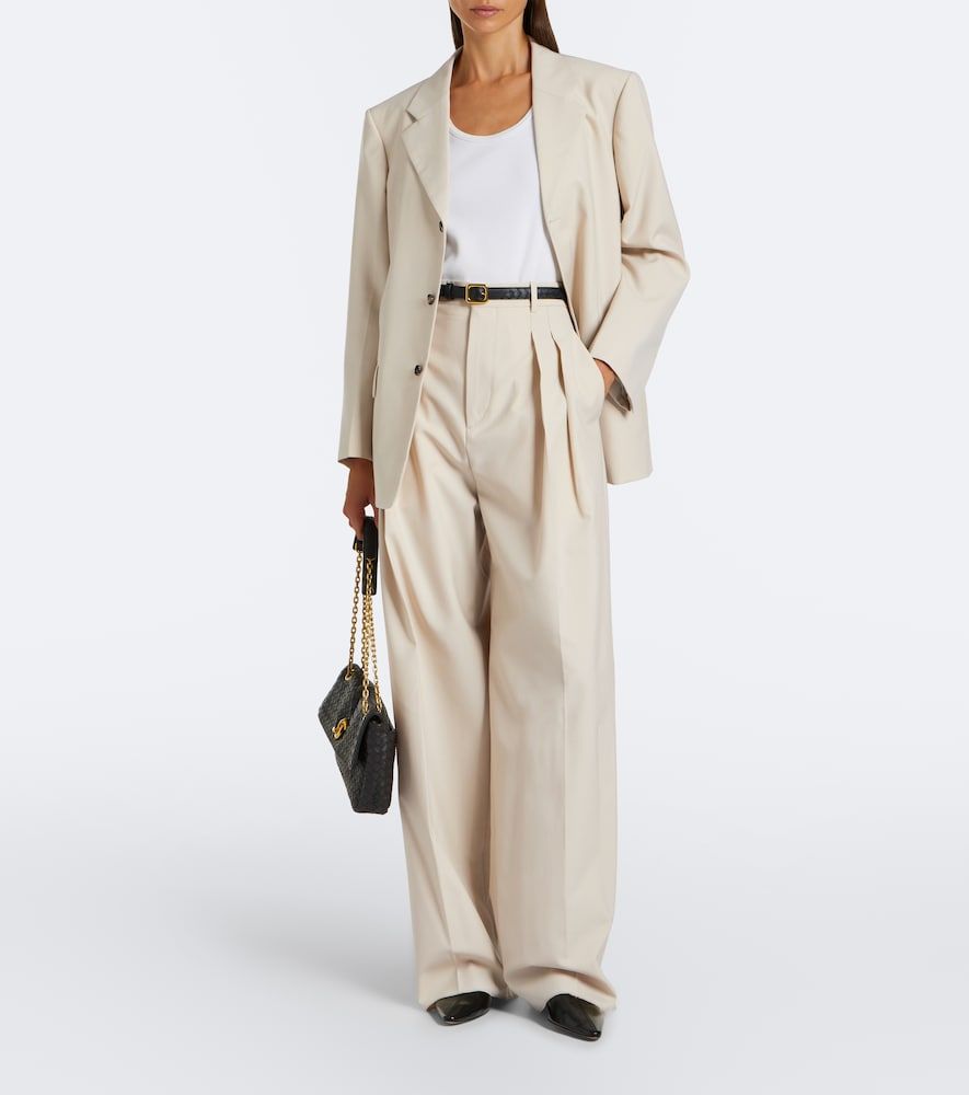 Striped wool and cotton blazer - Bottega Veneta - Modalova