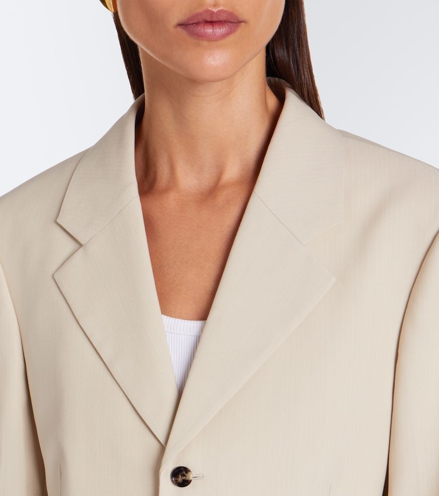 Striped wool and cotton blazer - Bottega Veneta - Modalova
