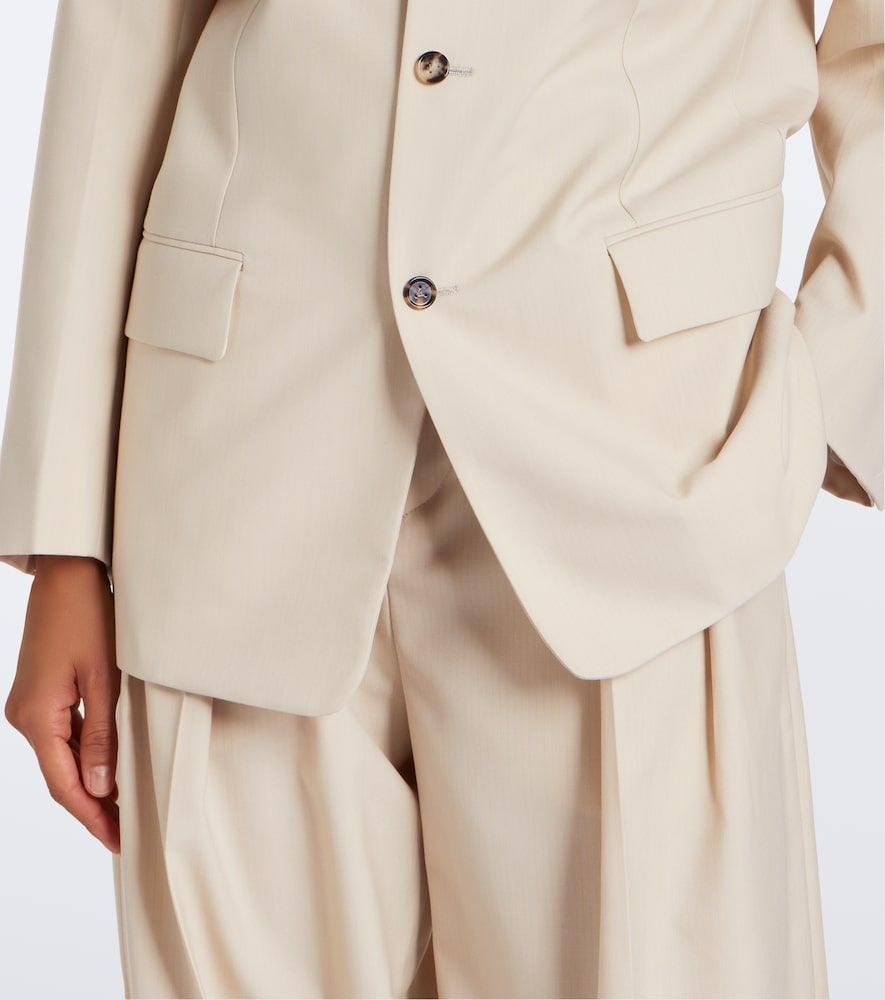 Striped wool and cotton blazer - Bottega Veneta - Modalova