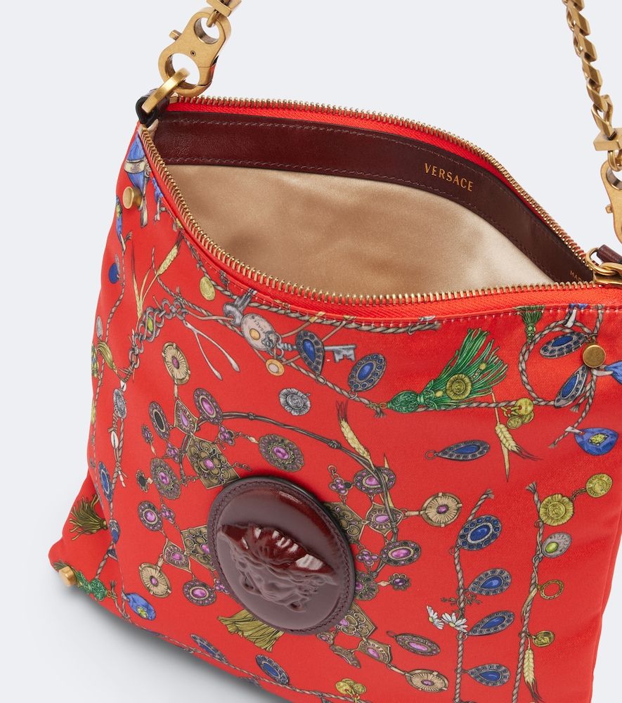 Borsa a spalla Medusa in duchesse con stampa - Versace - Modalova