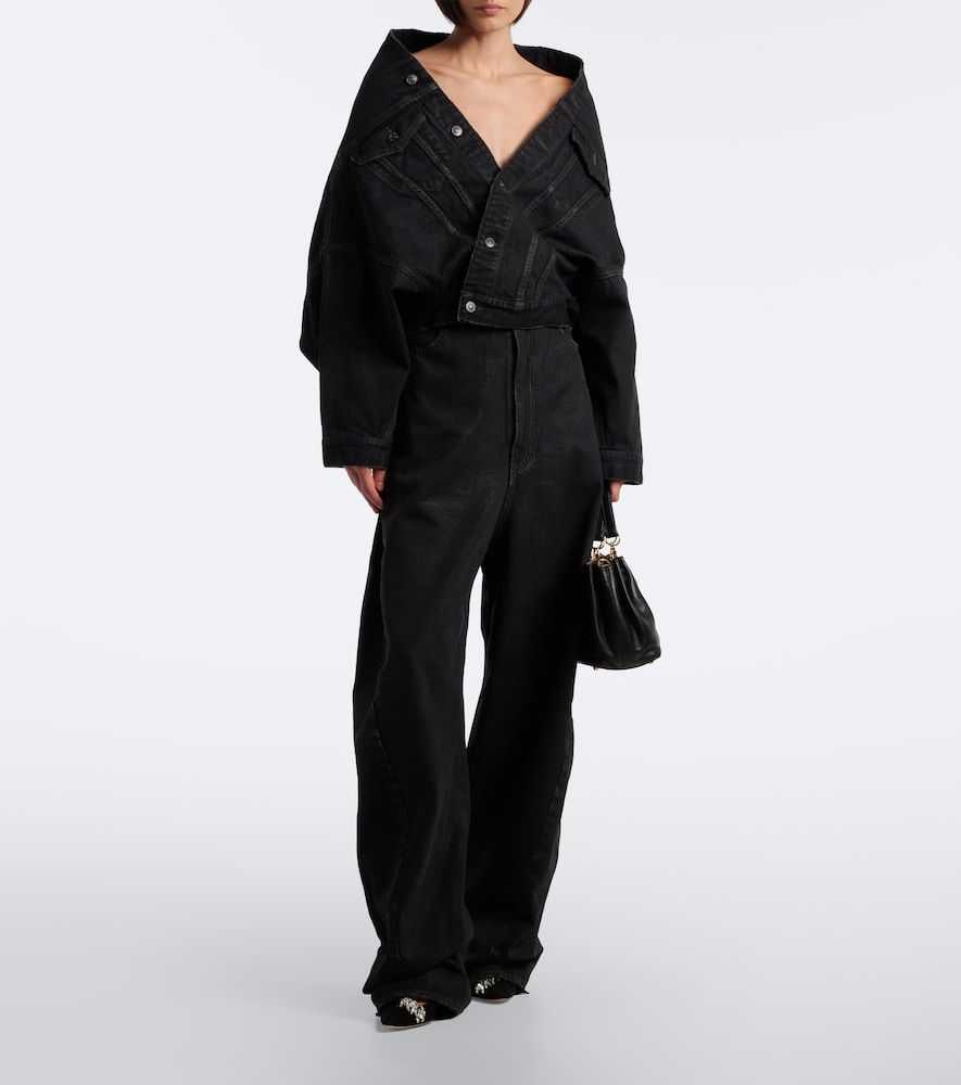Jeans barrel a vita media - Balenciaga - Modalova