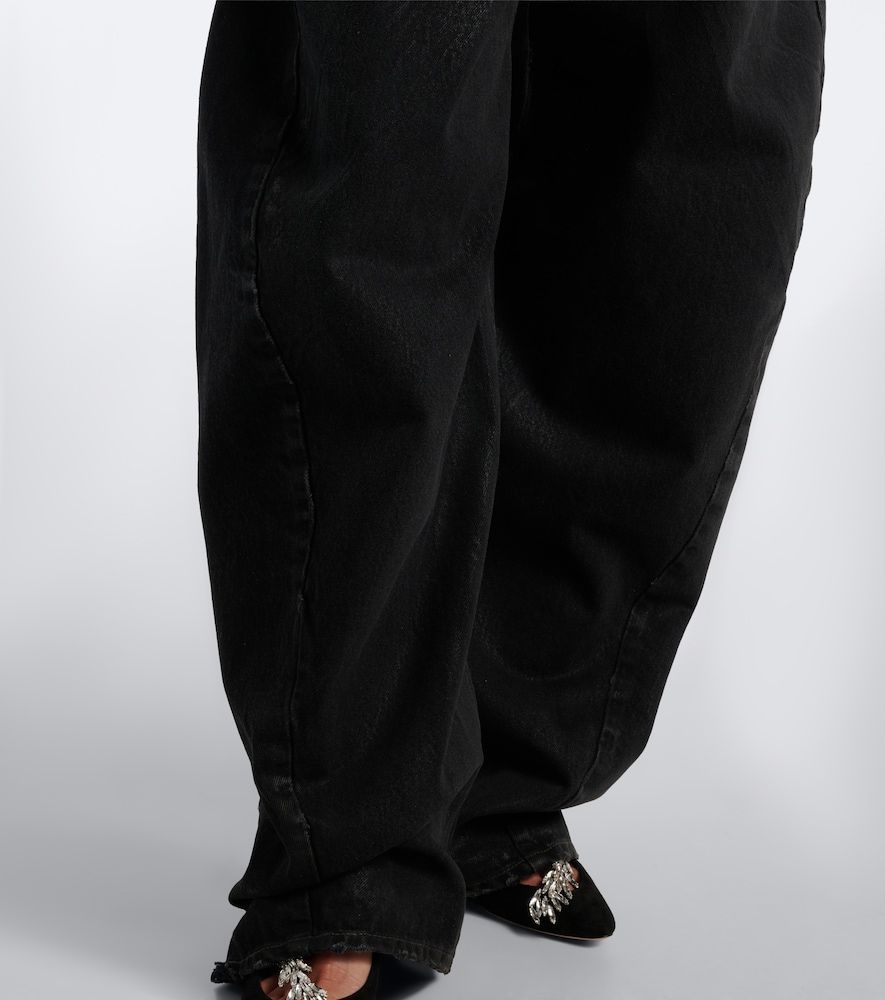 Jeans barrel a vita media - Balenciaga - Modalova