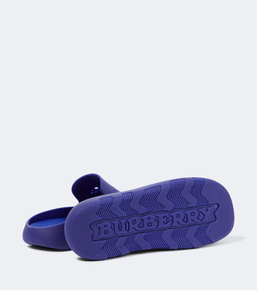 Burberry Zuecos de goma con logo - Burberry - Modalova