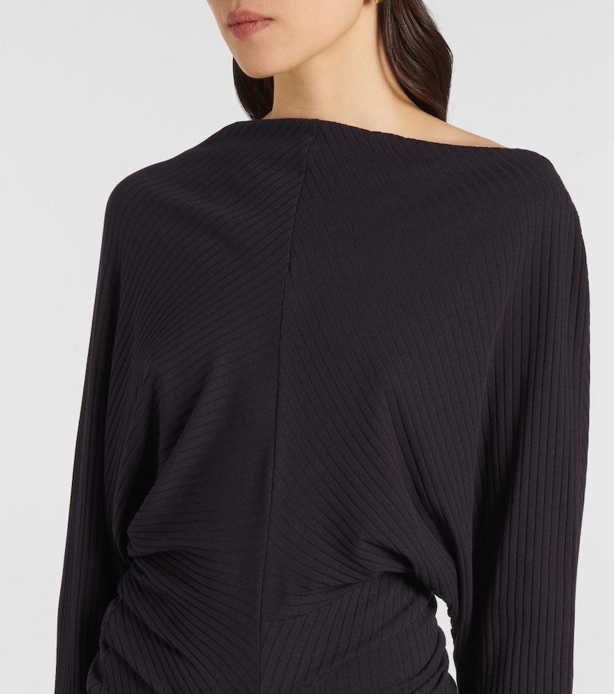 Vestido midi de jersey drapeado - Dries Van Noten - Modalova