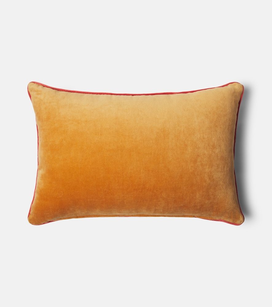 Cojín de terciopelo de algodón bordado floral - Les-Ottomans - Modalova