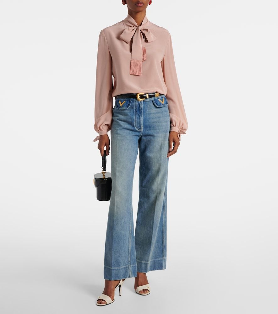 Mid-Rise Wide-Leg Jeans VGold - Valentino - Modalova