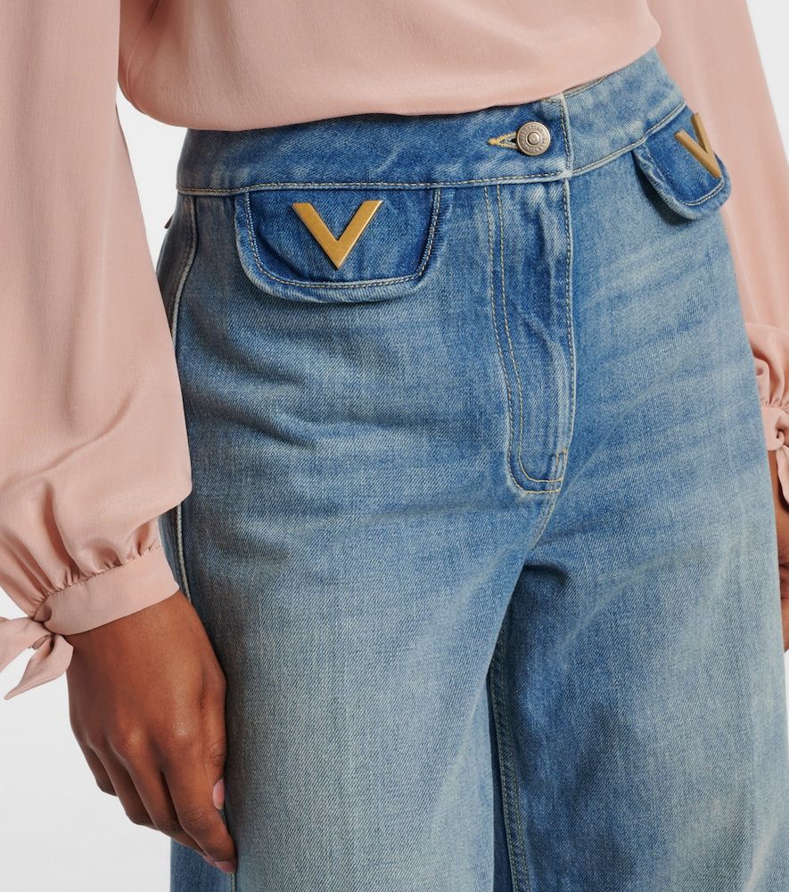 Mid-Rise Wide-Leg Jeans VGold - Valentino - Modalova
