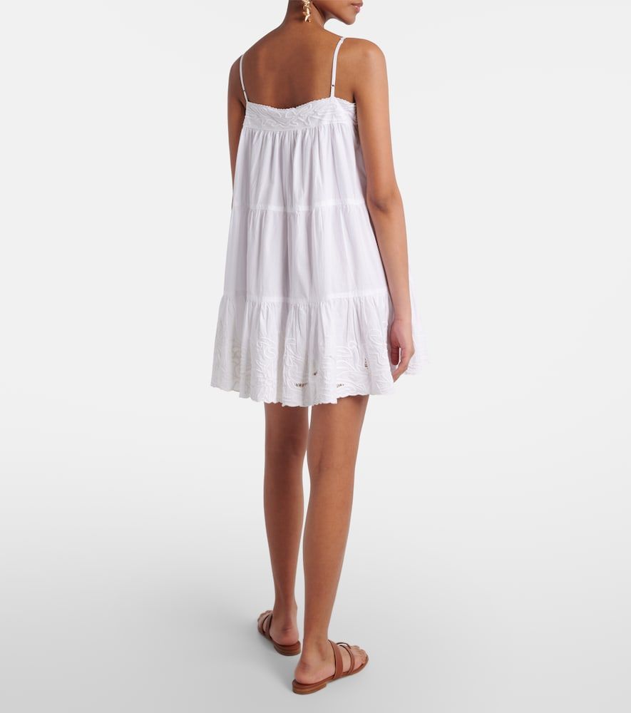 Abito sottoveste in cotone con ricamo - Juliet Dunn - Modalova