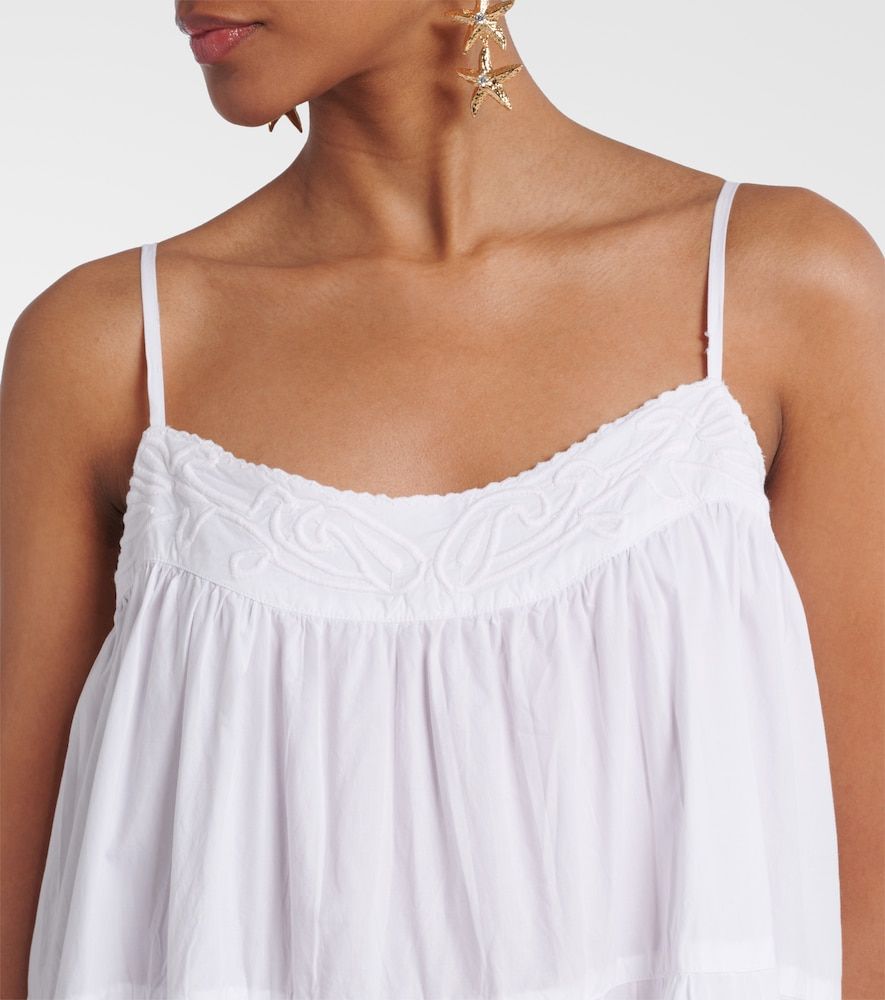 Abito sottoveste in cotone con ricamo - Juliet Dunn - Modalova