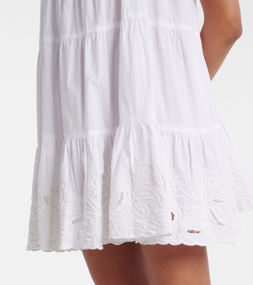 Abito sottoveste in cotone con ricamo - Juliet Dunn - Modalova