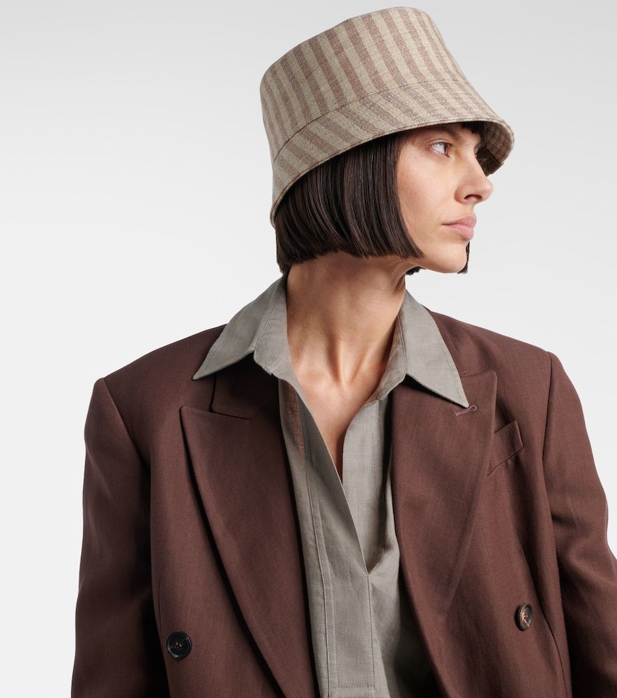 Cappello da pescatore in canvas a righe - Brunello Cucinelli - Modalova