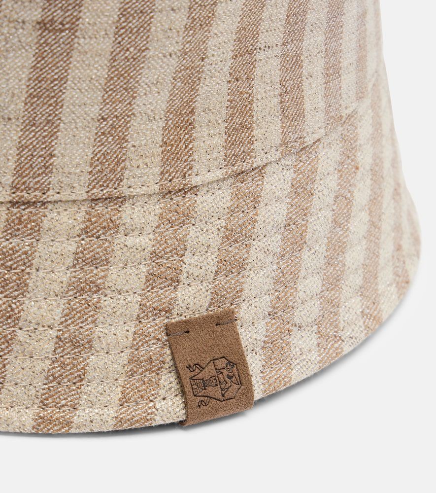 Cappello da pescatore in canvas a righe - Brunello Cucinelli - Modalova
