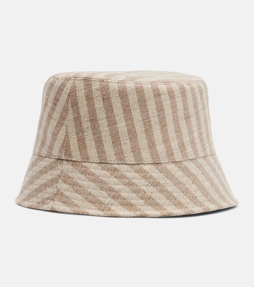 Cappello da pescatore in canvas a righe - Brunello Cucinelli - Modalova