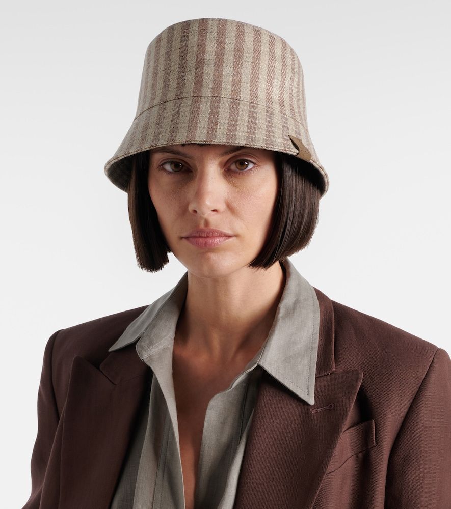 Cappello da pescatore in canvas a righe - Brunello Cucinelli - Modalova