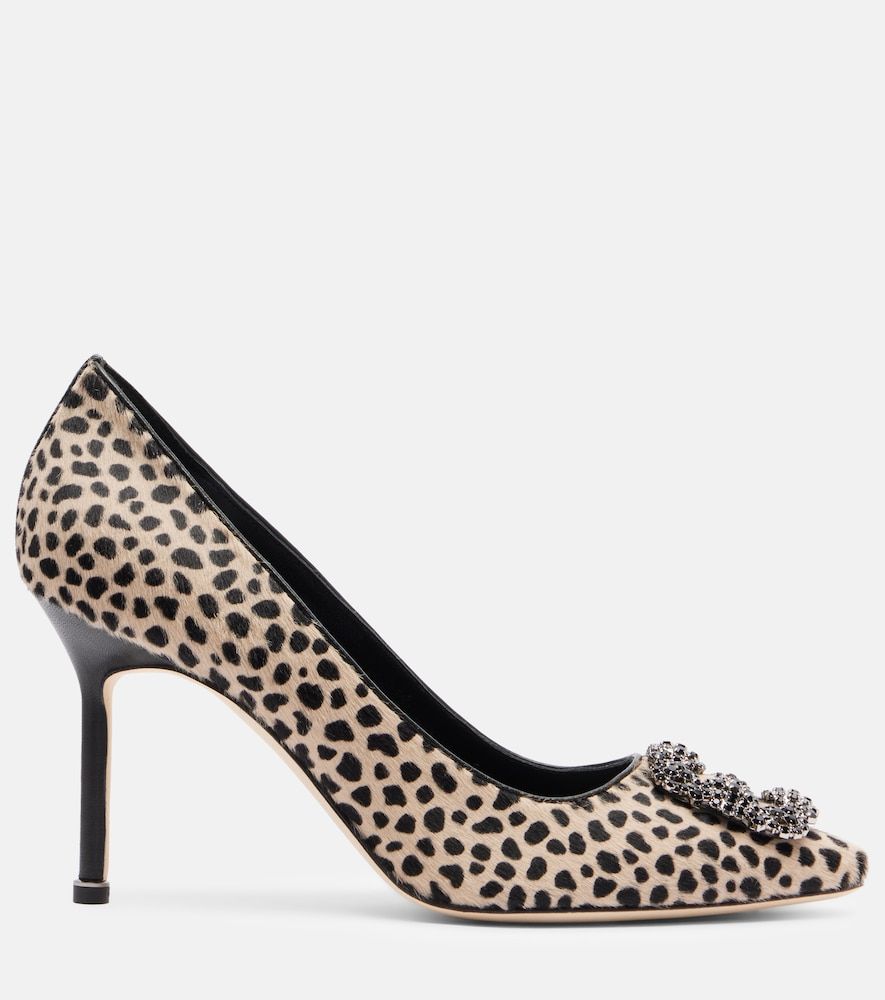 Bedruckte Pumps Hangisi 90 aus Kalbshaar - Manolo Blahnik - Modalova