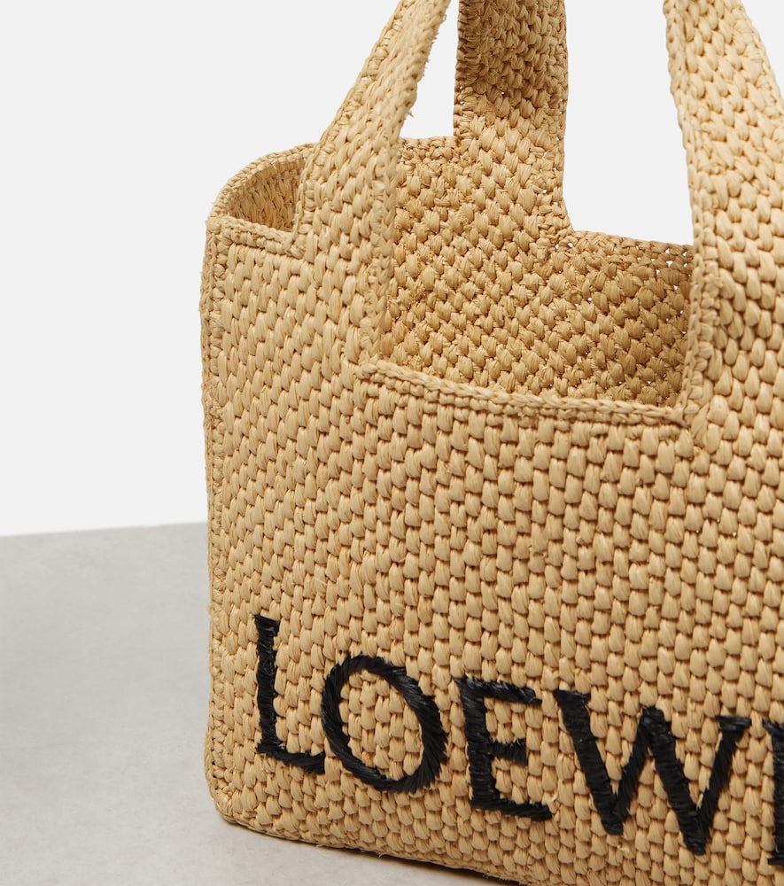 Bolso Paula's Ibiza Small de rafia con logo - Loewe - Modalova