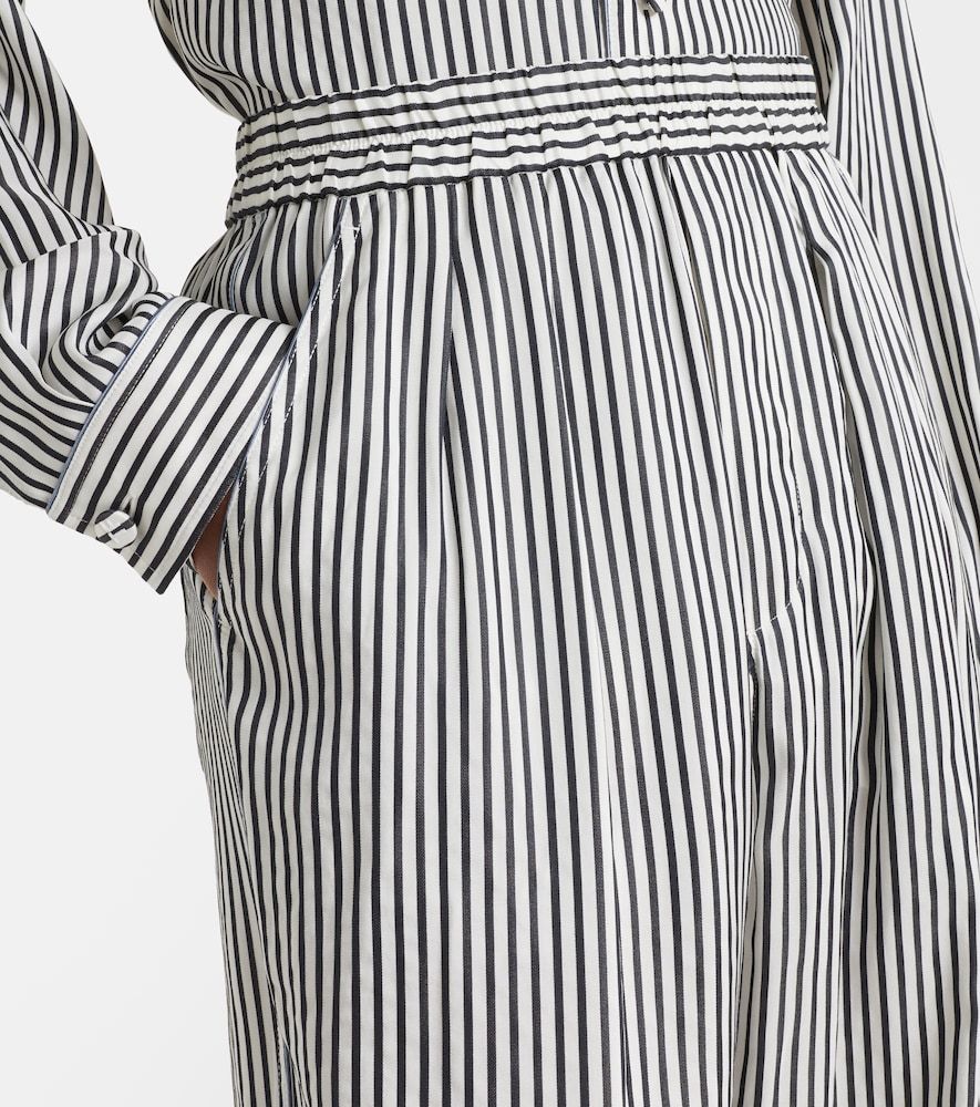 Pantalones rectos de seda a rayas - Tom Ford - Modalova