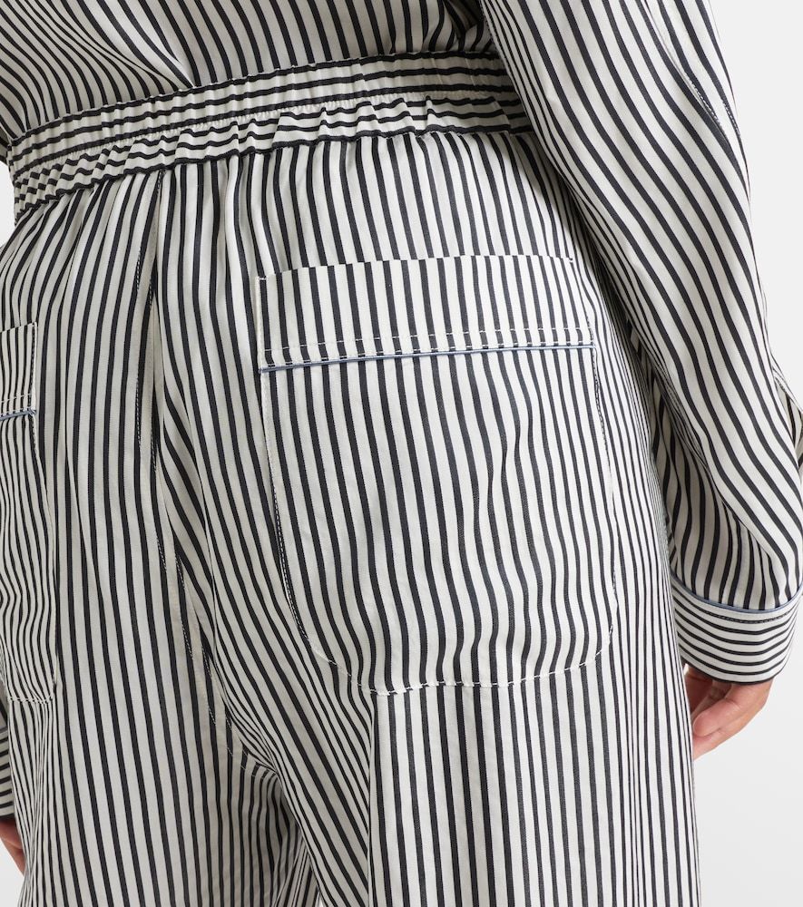 Pantalones rectos de seda a rayas - Tom Ford - Modalova