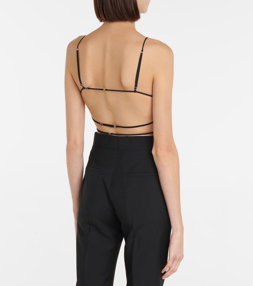 Sujetador de gabardina con tiras - Nensi Dojaka - Modalova