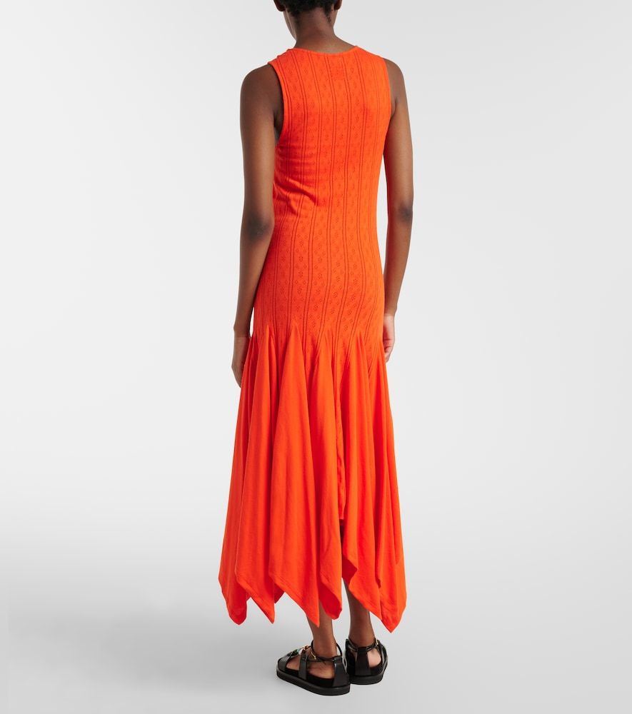 Paula's Ibiza - Abito lungo in jersey di cotone pointelle - Loewe - Modalova
