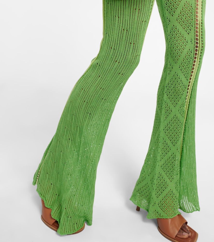 Disco high-rise flared cotton pants - Roberta Einer - Modalova