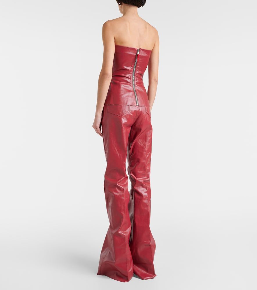 Top a corsetto di jeans spalmato - Rick Owens - Modalova